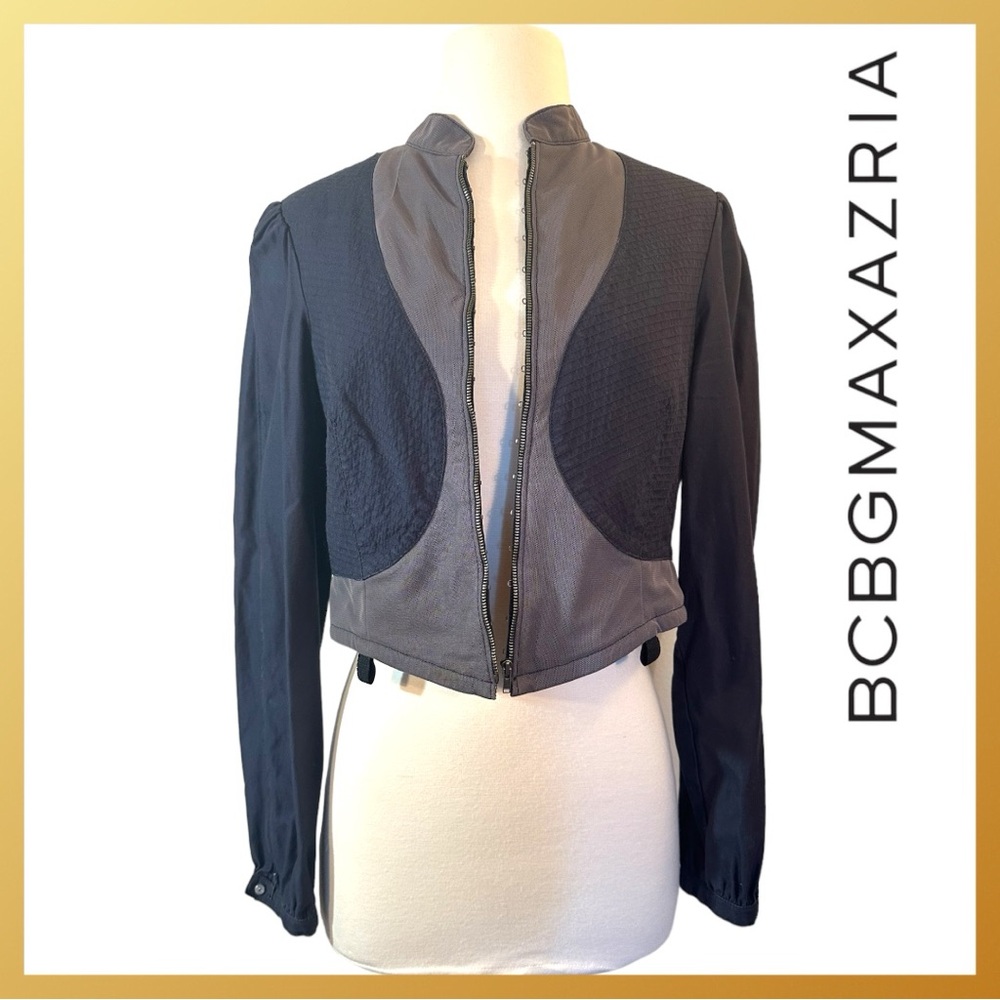 BCBGMaxAzria Cropped Corset Style Jacket